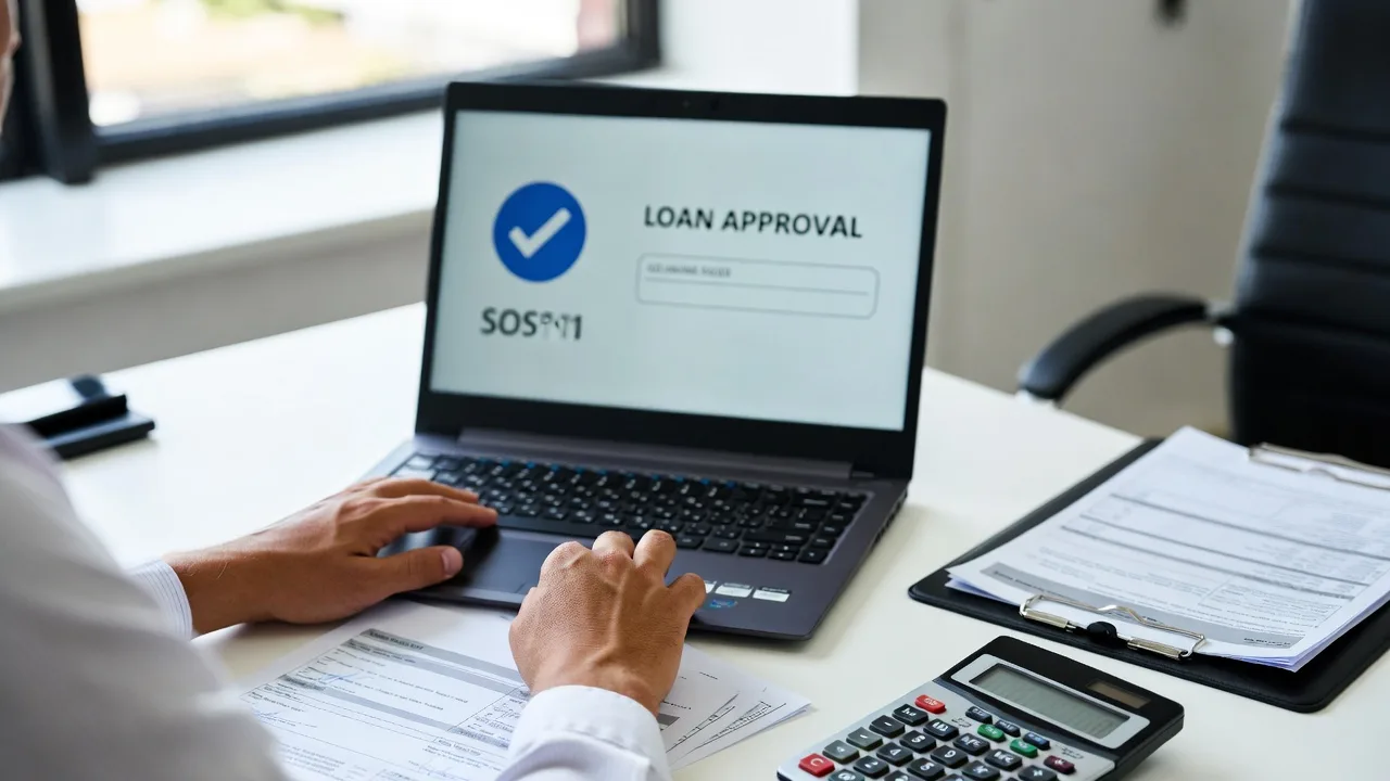 Business owner finalizing term loan approval and signing funding documents