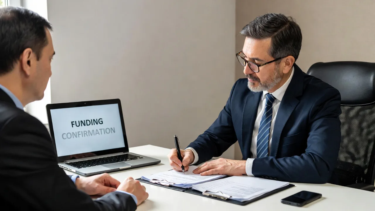 LLC owner signing business loan documents with a lender
