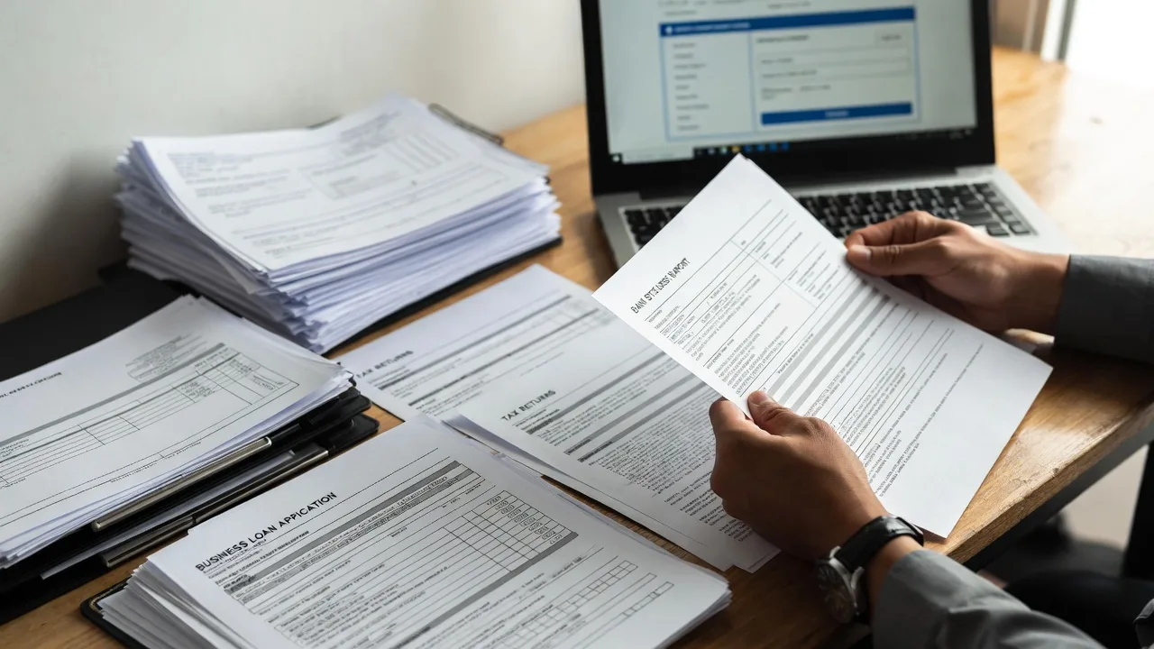 A complete loan application starts with organized financial records
