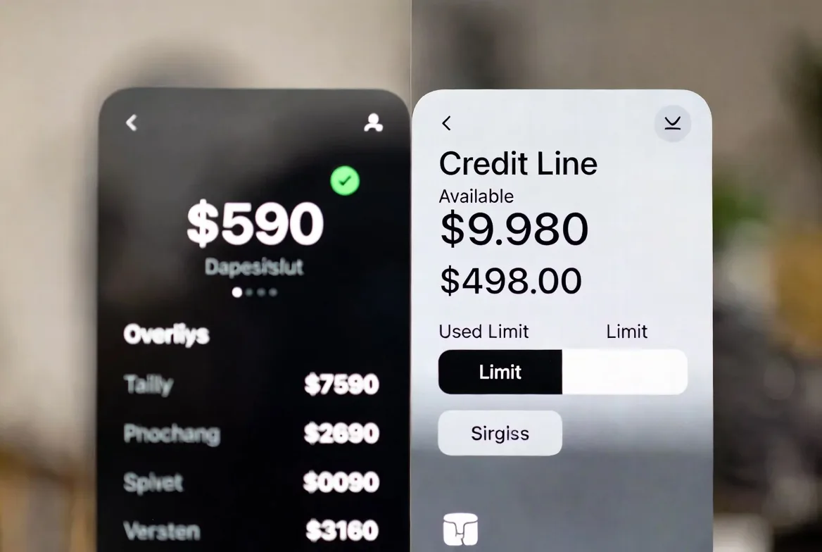 Comparison of installment loan lump sum and revolving credit usage
