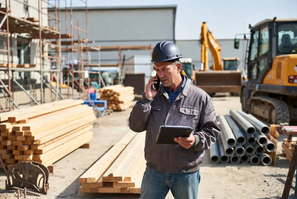 Contractor planning material purchases and equipment financing