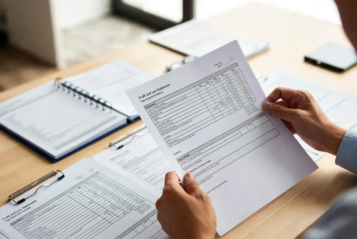 Preparing financial documents for business loan application