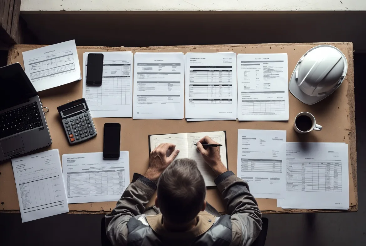 Preparing financial documents for construction loan application